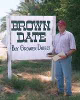 Brown Date Garden sign for packing house